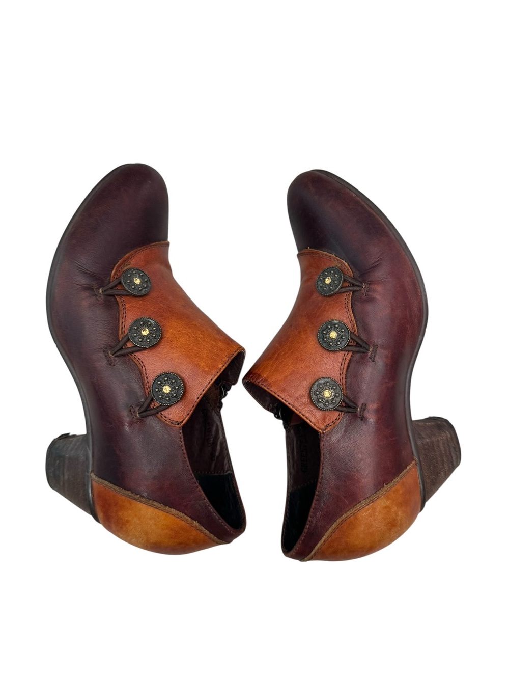 L’Artiste Spring Step Greenza Leather Booties EU 36 Boho Cottagecore Steampunk - Picture 4 of 7